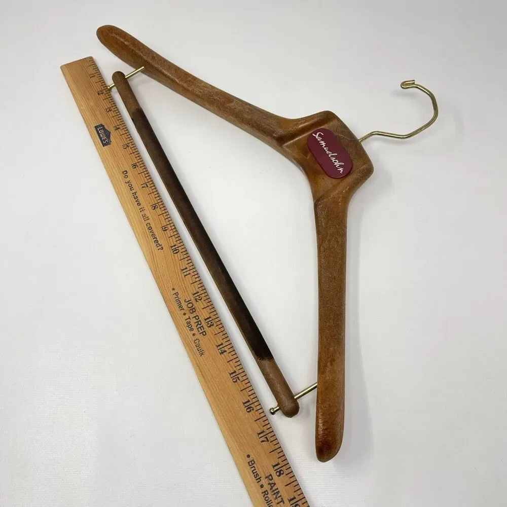 Samuelsohn Suit Coat Hanger Heavy Duty Composite Wood Lot of 4 Hangers Clothing
